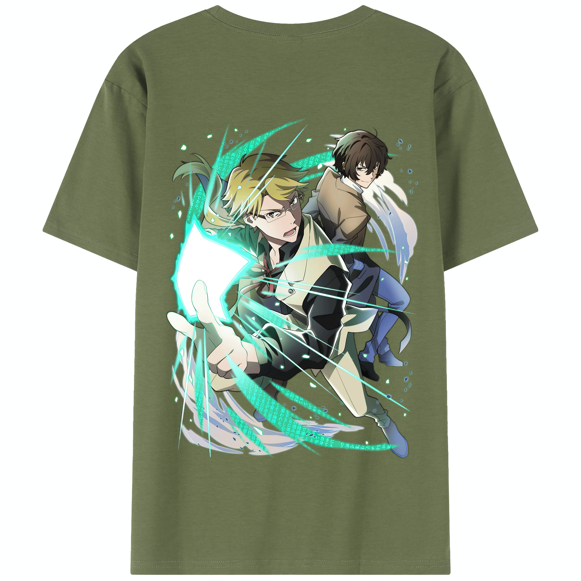 （画像用） 文豪ストレイドッグス Bungo Stray Dogs 綿100％半袖Tシャツ（背面プリント）